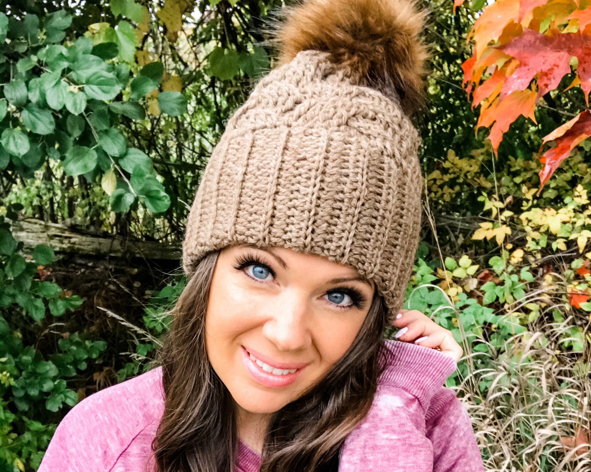 CROCHET PATTERN / Braided Crochet Hat 