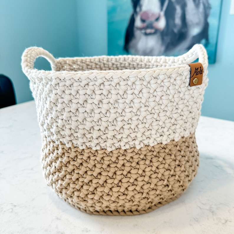 Crochet Pattern/Two-Toned Nesting Baskets image 9