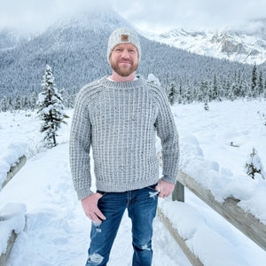 CROCHET PATTERN & VIDEO/ Winter Wonder Cable Pullover, crochet men's sweater, Unisex crochet cable sweater