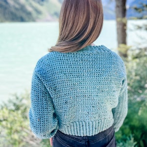Cardigan Crochet Pattern / Easy Lakeside Cardigan with buttons, belt and pockets image 10