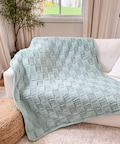 CROCHET PATTERN & VIDEO\/ Seabreeze Basket Weave Blanket, Crochet Throw Blanket Pattern, Gifting, Home Decor, 5 sizes, Pdf, Baby Blanket product logo