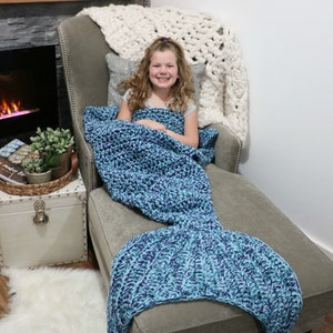CROCHET PATTERN Mermaid Blanket Crochet Pattern for Mermaid Bulky & Quick Mermaid Blanket Crochet Pattern by MJ's Off The Hook Designs image 7