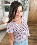 CROCHET PATTERN & VIDEO\/ Selene Shell Stitch Top, Seamless Crochet Top, Top-Down Crochet Top, Easy Shell Stitch, Xs-5X, Pdf, Summer Top product logo