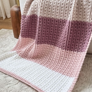 CROCHET PATTERN & VIDEO/ Snuggle Season Crochet Blanket Pattern, Textured Crochet Blanket, Baby Blanket, Crochet Throw, Pdf, Afghan Pattern