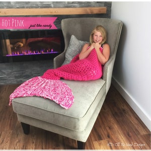 CROCHET PATTERN Mermaid Blanket Crochet Pattern for Mermaid Bulky & Quick Mermaid Blanket Crochet Pattern by MJ's Off The Hook Designs afbeelding 8