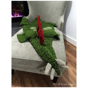 CROCHET PATTERN Stegosaurus Blanket Dino Blanket Pattern Bulky & Quick Stegosaurus Blanket Crochet Pattern MJ's Off The Hook Designs image 6