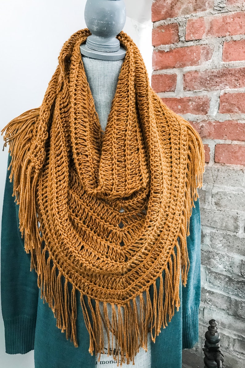 CROCHET PATTERN / Boho Sunset Shawl image 10