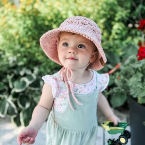CROCHET PATTERN/ Wallflower Granny Stitch Hat, Crochet Bucket Hat Pattern, Crochet Summer Hat Pattern 画像 3