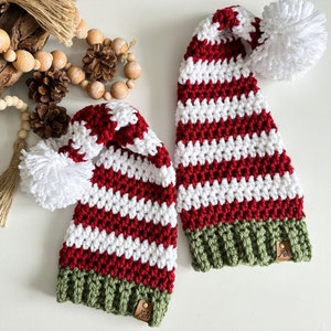 CROCHET PATTERN & VIDEO/ Christmas Elf Hat, Santa Hat, Crochet Hat pdf Pattern image 5