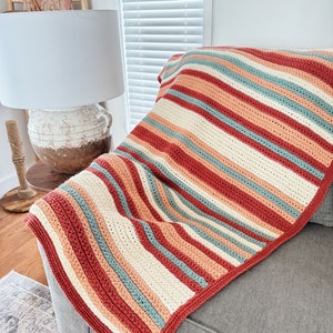 CROCHET PATTERN/ Star Stitch Striped Crochet Blanket Pattern, Sahara Stripes Blanket Pattern, Star Stitch Blanket Pattern image 10