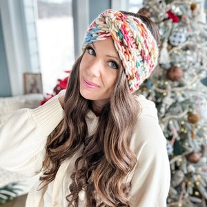 CROCHET PATTERN & VIDEO/ Chunky Ribbed Headband, crochet ear warmer, crochet headband pattern, easy crochet, 4 sizes,