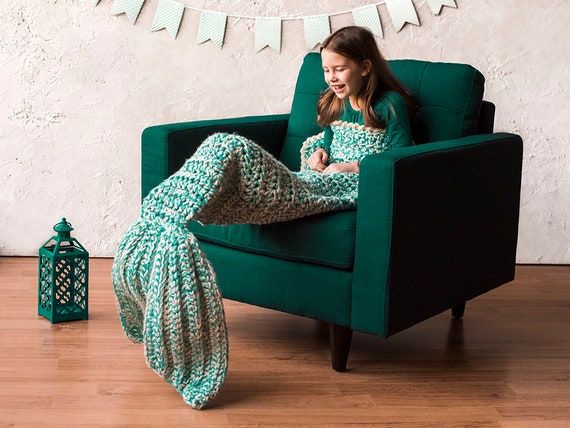 CROCHET PATTERN Mermaid Blanket Crochet Pattern for Mermaid Bulky Quick Mermaid Blanket Crochet Pattern by Mj s off the Hook Designs Etsy Canada