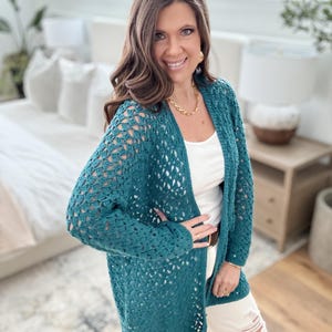 CROCHET PATTERN & VIDEO/ Crochet Lacy Spring Cardigan, crochet lace cardigan, summer crochet cardigan, pdf crochet pattern, sizes xs-5x