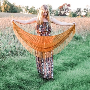 CROCHET PATTERN / Boho Sunset Shawl image 7