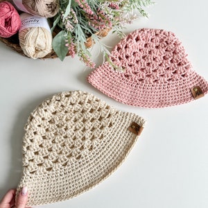 CROCHET PATTERN/ Wallflower Granny Stitch Hat, Crochet Bucket Hat Pattern, Crochet Summer Hat Pattern 画像 4