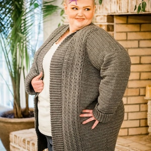 CROCHET PATTERN / Double Espresso Duster Cardigan image 6