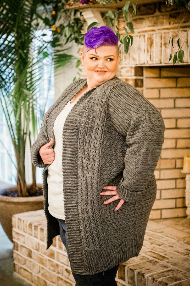 CROCHET PATTERN / Double Espresso Duster Cardigan image 6