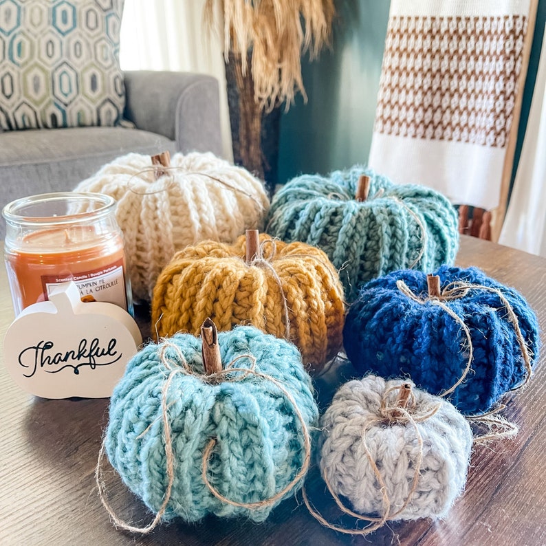 CROCHET PATTERN Bulky & Quick Rustic Farmhouse Pumpkin Pattern image 8