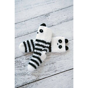 CROCHET PATTERN Panda Hoodie and Crochet Socks Panda Hoodie Crochet Pattern Panda Hoodie and Socks Pattern by MJ Off The Hook Design image 5
