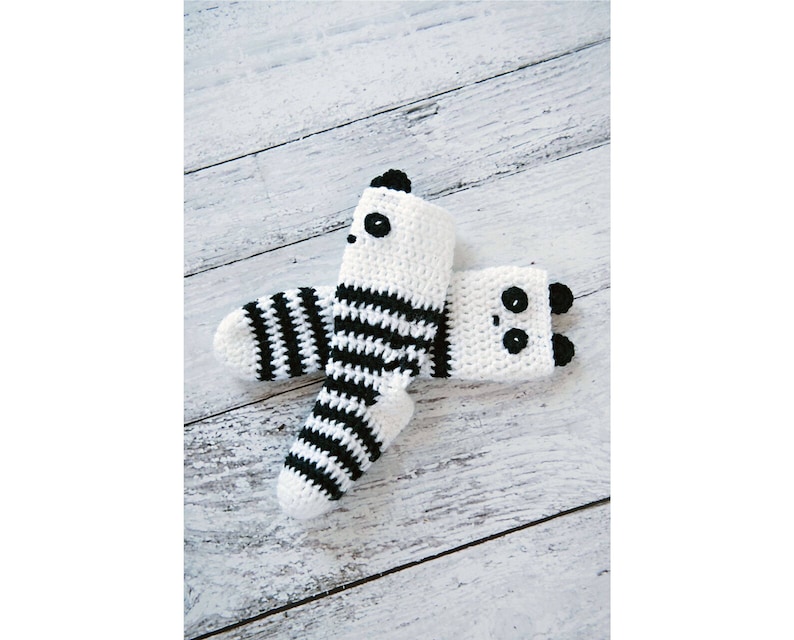 CROCHET PATTERN Panda Hoodie and Crochet Socks Panda Hoodie Crochet Pattern Panda Hoodie and Socks Pattern by MJ Off The Hook Design image 5
