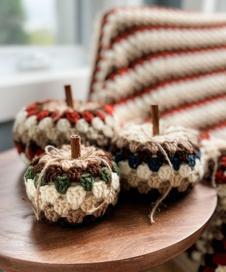 CROCHET PATTERN/ Fall For Granny Pumpkins, Crochet Pumpkin Pattern, Easy Crochet Pumpkins, Granny Stitch Crochet Pumpkins image 10