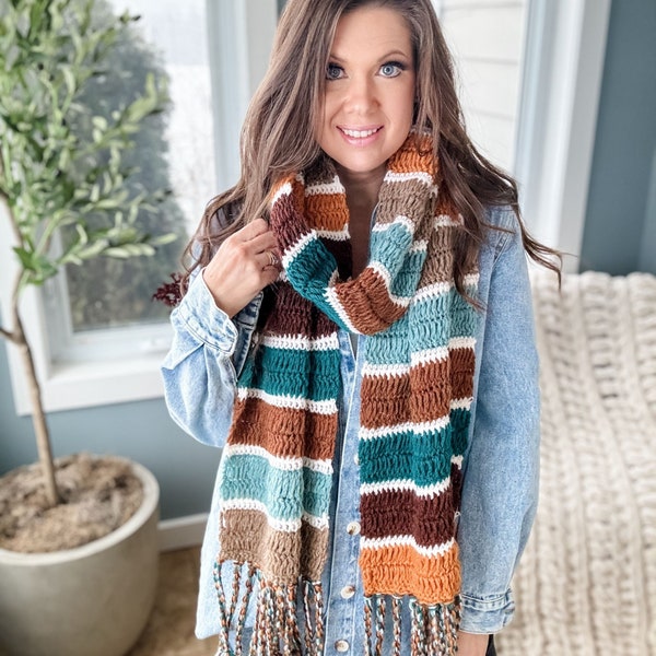 CROCHET PATTERN / Fall For You Blanket Scarf