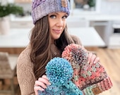CROCHET PATTERN & VIDEO/ Chunky Granny Hat, Crochet Hat Pattern