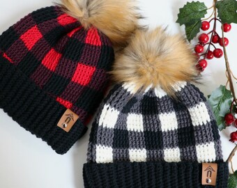 CROCHET PATTERN Thermal Buffalo Plaid 