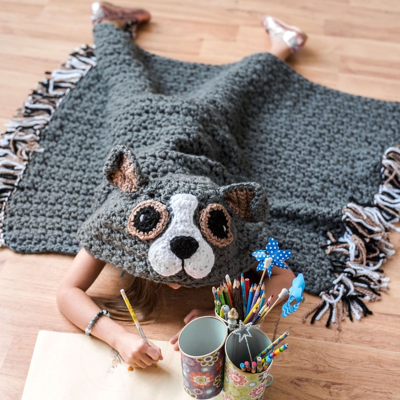 CROCHET PATTERN / Hooded Dog Blanket image 2