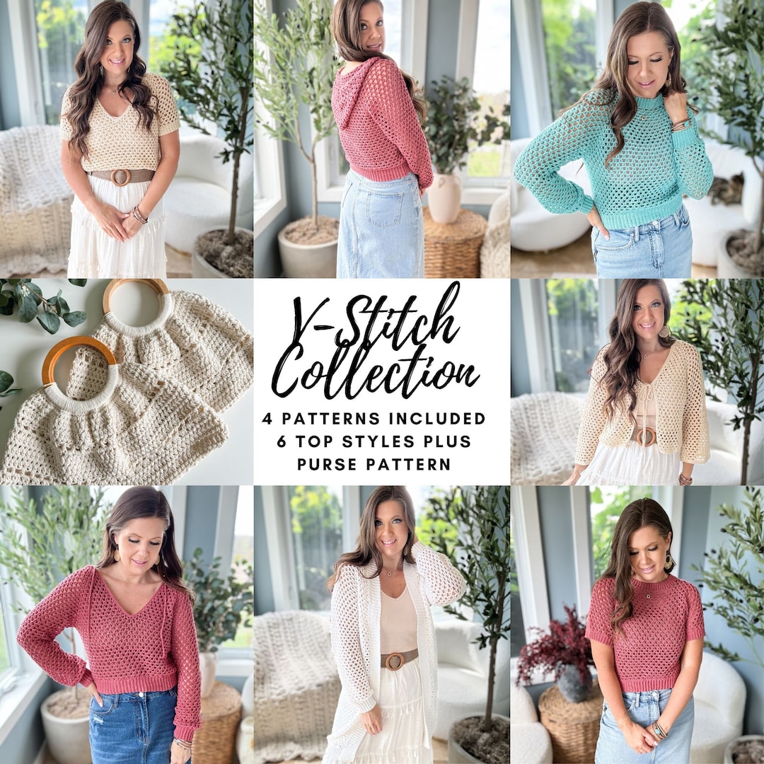 Aemi+Co Crochet Contrast Stitching V Neck Top main image 0