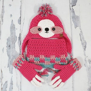 CROCHET PATTERN Sloth Hat, Cowl and Mitten Set image 5