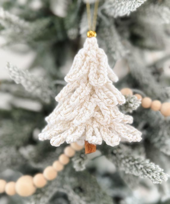CROCHET PATTERN & VIDEO/ Loopy Tree Ornament, Christmas Tree Ornament, Crochet Christmas Decor, Holiday Decor, Gifting, Pdf, Easy, Quick