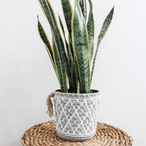 CROCHET PATTERN / Potted Paradise Mosaic Basket image 9