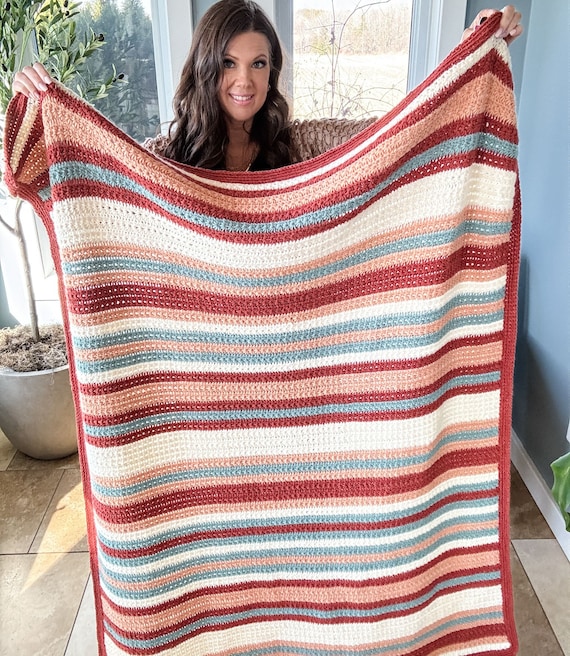 CROCHET PATTERN & VIDEO / Star Stitch Striped Crochet CROCHET PATTERN & VIDEO / Star Stitch Striped Crochet