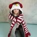 CROCHET PATTERN Hooded Penguin Blanket / Pdf digital download / winter penguin blanket / scarf and earmuffs penguin 