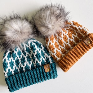 CROCHET PATTERN / Modish Mosaic Hat