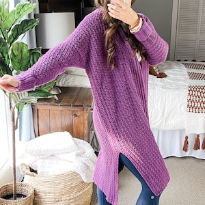 CROCHET PATTERN / Mauve-A-Lous Duster Cardigan image 8