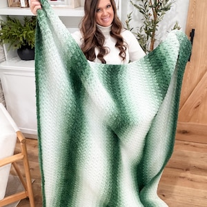 CROCHET PATTERN & VIDEO/ The 2-Day Throw Blanket, Easy Crochet Blanket, Beginner Pattern, Pdf, Quick Crochet Pattern, Chunky Blanket image 5