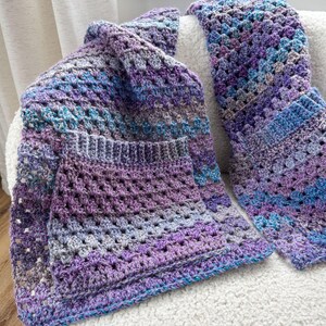 CROCHET PATTERN & VIDEO/ Chunky Granny Stitch Pocket Shawl, Crochet Shawl WIth Pockets Pattern, Easiest Crochet Pattern, Beginner, Easy, Pdf bild 7