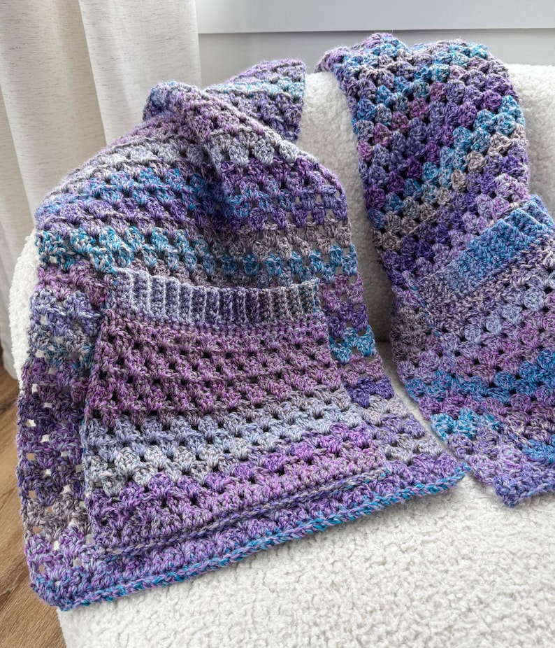 CROCHET PATTERN & VIDEO/ Chunky Granny Stitch Pocket Shawl, Crochet Shawl WIth Pockets Pattern, Easiest Crochet Pattern, Beginner, Easy, Pdf bild 7