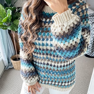 CROCHET SWEATER PATTERN / Granny Stitch Crochet Sweater Pattern image 9