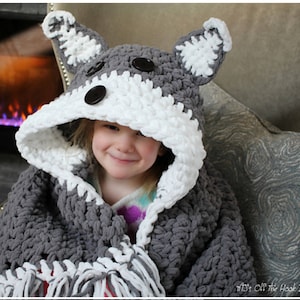 CROCHET PATTERN Wolf Fox blanket Wolf Fox Costume Bulky & Quick Wolf Fox Crochet Pattern by MJ's Off The Hook Designs image 3