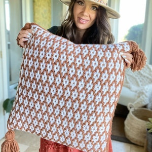 CROCHET PATTERN / Desert Dunes Mosaic Pillow image 10