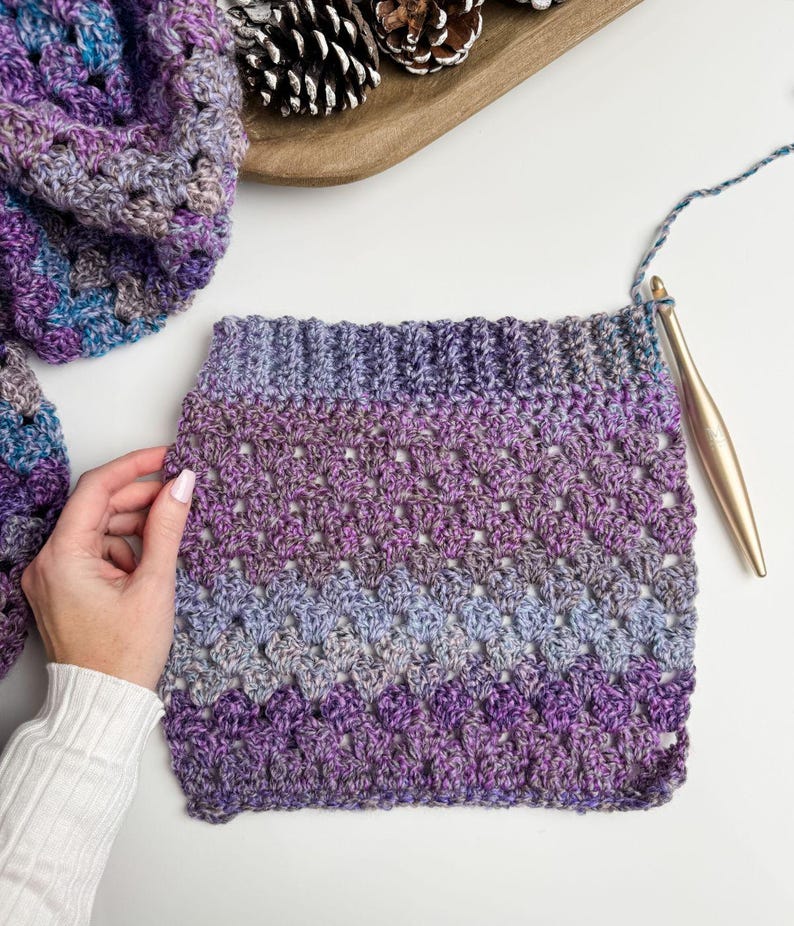 CROCHET PATTERN & VIDEO/ Chunky Granny Stitch Pocket Shawl, Crochet Shawl WIth Pockets Pattern, Easiest Crochet Pattern, Beginner, Easy, Pdf bild 8