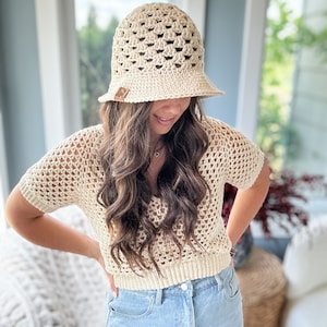 CROCHET PATTERN/ Wallflower Granny Stitch Hat, Crochet Bucket Hat Pattern, Crochet Summer Hat Pattern 画像 5