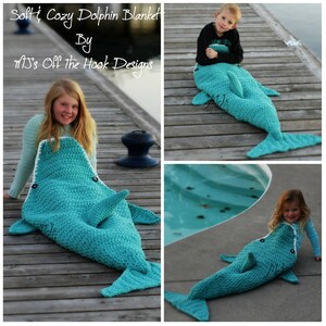 CROCHET PATTERN Dolphin Blanket Crochet Pattern for Dolphin Blanket Soft & Cozy Dolphin Blanket Crochet Pattern image 2