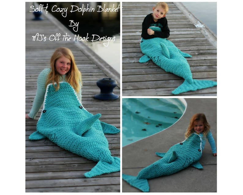 CROCHET PATTERN Dolphin Blanket Crochet Pattern for Dolphin Blanket Soft & Cozy Dolphin Blanket Crochet Pattern image 2