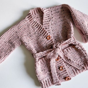 Cardigan Crochet Pattern / Mini Lakeside Cardigan child size pattern