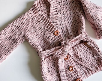 Cardigan Crochet Pattern / Mini Lakeside Cardigan child size pattern