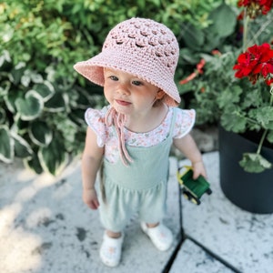 CROCHET PATTERN/ Wallflower Granny Stitch Hat, Crochet Bucket Hat Pattern, Crochet Summer Hat Pattern 画像 8